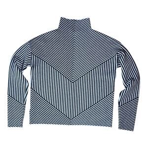 Women’s XS Super Soft Contemporary 60’s Mod Geometric Career Mockneck Sweater
